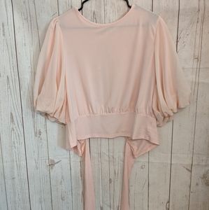 Pale pink crop top